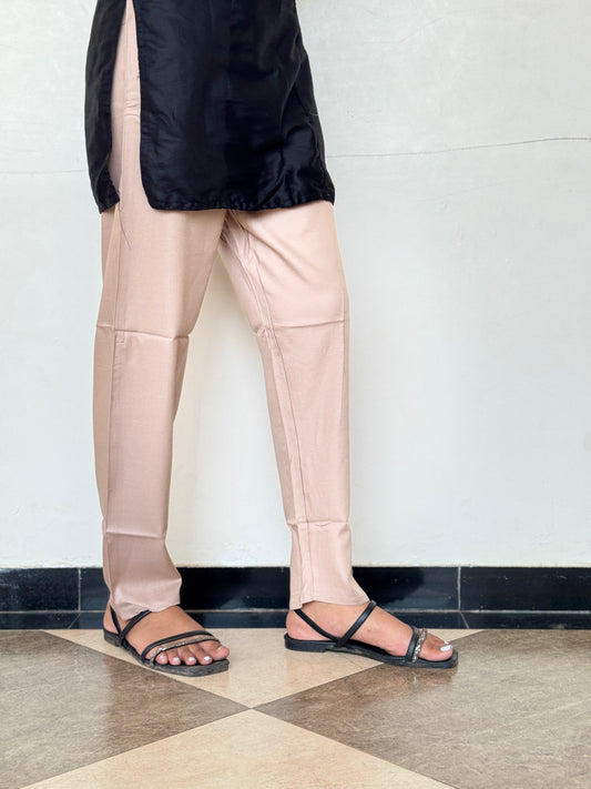 Neutral Beige Straight Pants – Effortless Elegance, Everyday Comfort