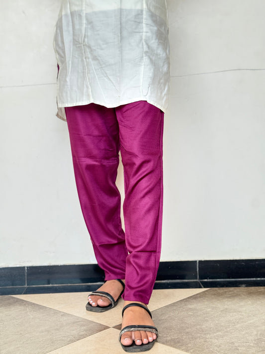 Royal Purple Straight Pants – Bold, Graceful & Unforgettable